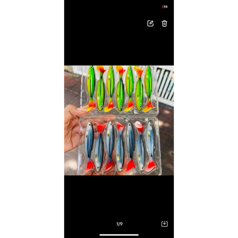 [Tặng 1 Lưỡi Ar15] Mồi Mềm Lòng Tong Nhạy Cá Lóc - Cá Chẽm (9cm) Giống Y Chang Cá Thiệt