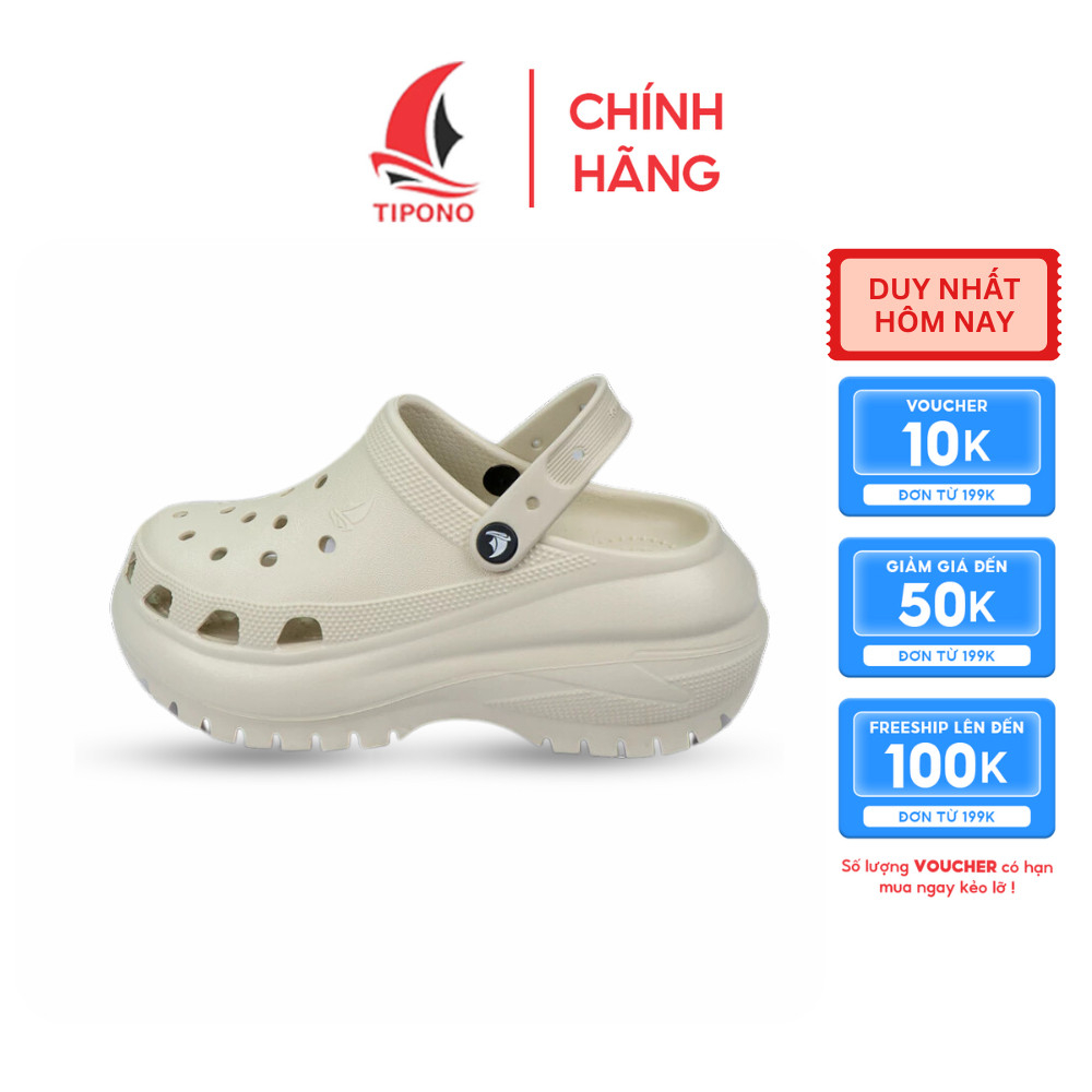 TIPONO LM35 [Tặng Charm Ngẫu Nhiên] Dép Sục Nữ EVA Đế Cao 6-7cm Êm Nhẹ Chống Trượt Đi Hằng Ngày
