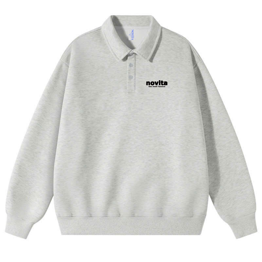 Áo Polo Sweater NOVITA Nỉ 2 Da Unisex Nam Nữ Local Brand/the most famous