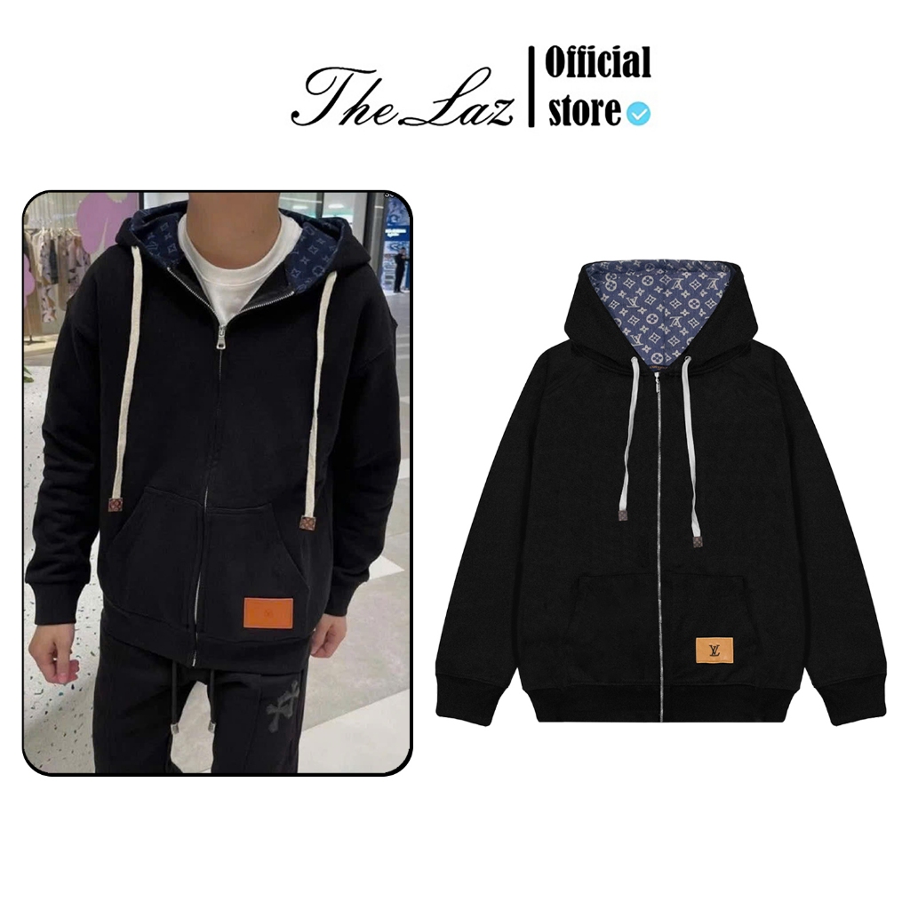 Áo Khoác Lờ Vê Thêu Nón Monogram Hàng Chuẩn Quảng Châu Hot Trend - Thời Trang Unisex, Vải Nỉ Chân Cua