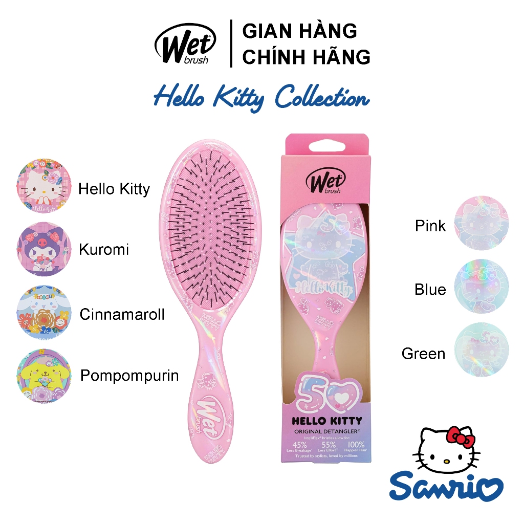 [CHÍNH HÃNG] Lược chải gỡ rối tóc WETBRUSH dòng truyền thống - bộ sưu tập Sanrio
