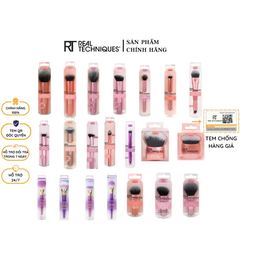 Tổng hợp các loại cọ lẻ RT Real Techniques