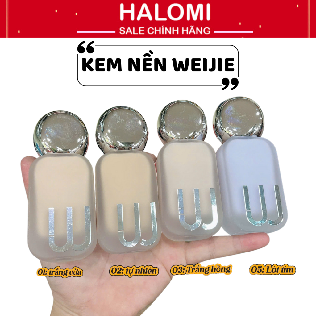 Kem nền Z.W.J Weijie Lightweight 30ml cho lớp nền mỏng nhẹ tự nhiên chống thấm nước kiểm soát dầu