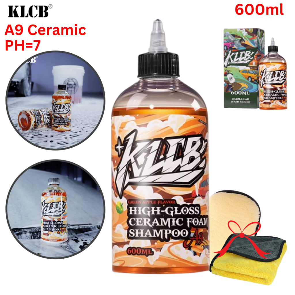 Dung Dịch Rửa Xe Đặc Biệt KLCB A9 Ceramic 2 Trong 1 Bóng Sơn Sạch Xe Chống Bám Nước Và Bụi Bẩn