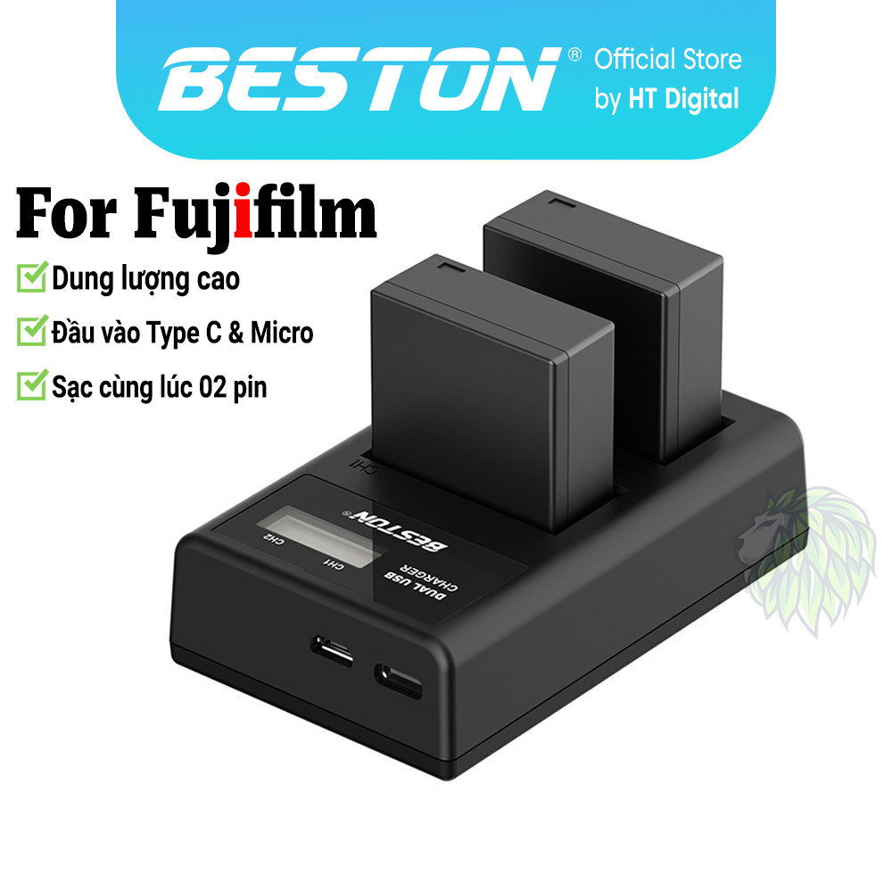Pin và sạc Beston NP-W126 dung lượng cao , dùng thay thế cho pin các máy ảnh Fujifilm x100v/XT30/XA7/XT200