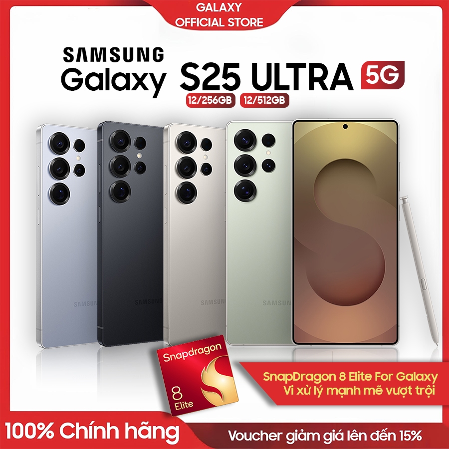 CÓ MÀU ĐẶC BIỆT - Điện thoại Samsung Galaxy S25 Ultra 12/256GB - Bảo hành chính hãng