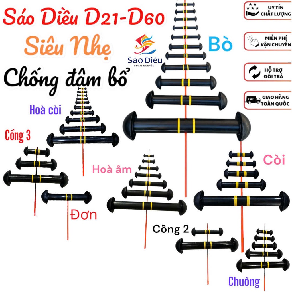 sáo diều full nhựa d11 đến d60