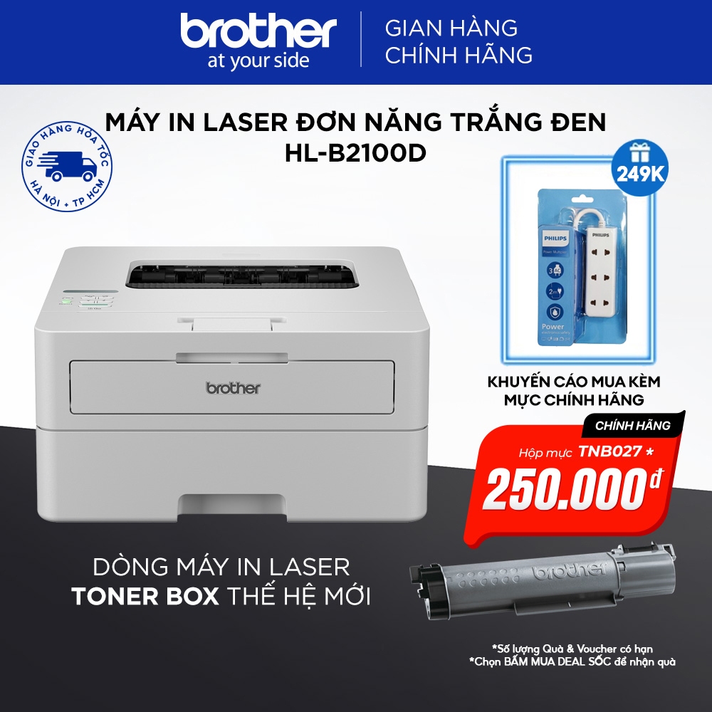 Máy in laser đơn năng Brother HL-B2100D