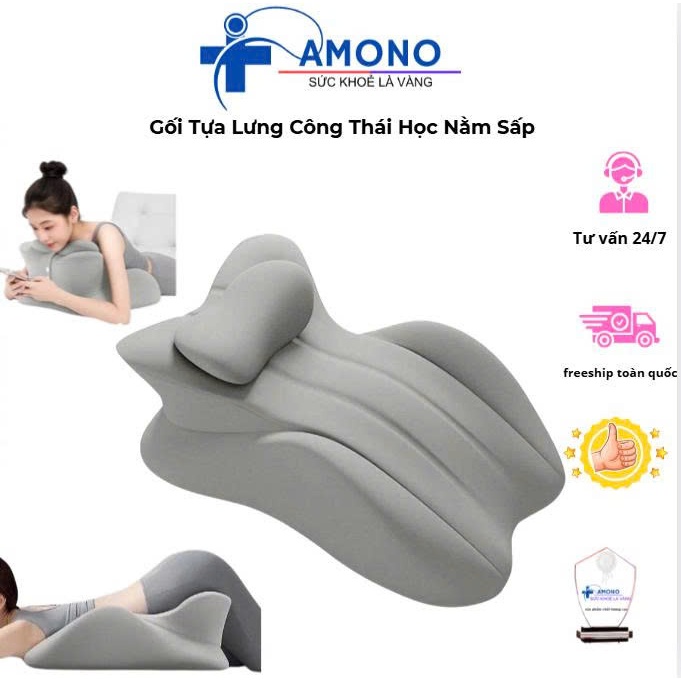 Gối Tựa Lưng Công Thái Học Nằm Sấp, Sử Dụng Chơi Game,Thư Gian- Giúp Giảm Áp Lực Lên Cơ Thể