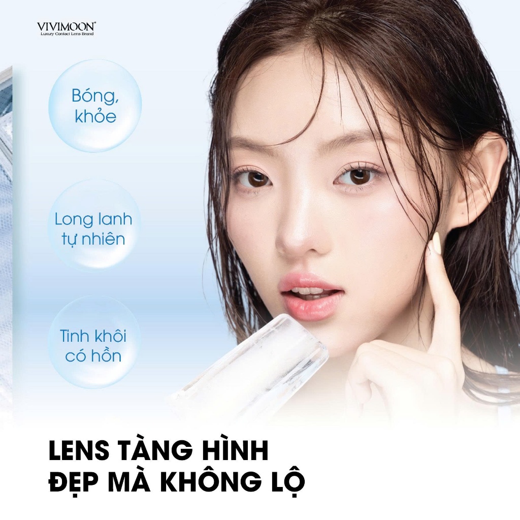 Lens 1 ngày cận trong suốt kính áp tròng VIVIMOON Vivimedi 1 Day (Giá 01 chiếc, x2 để đặt 1 đôi)