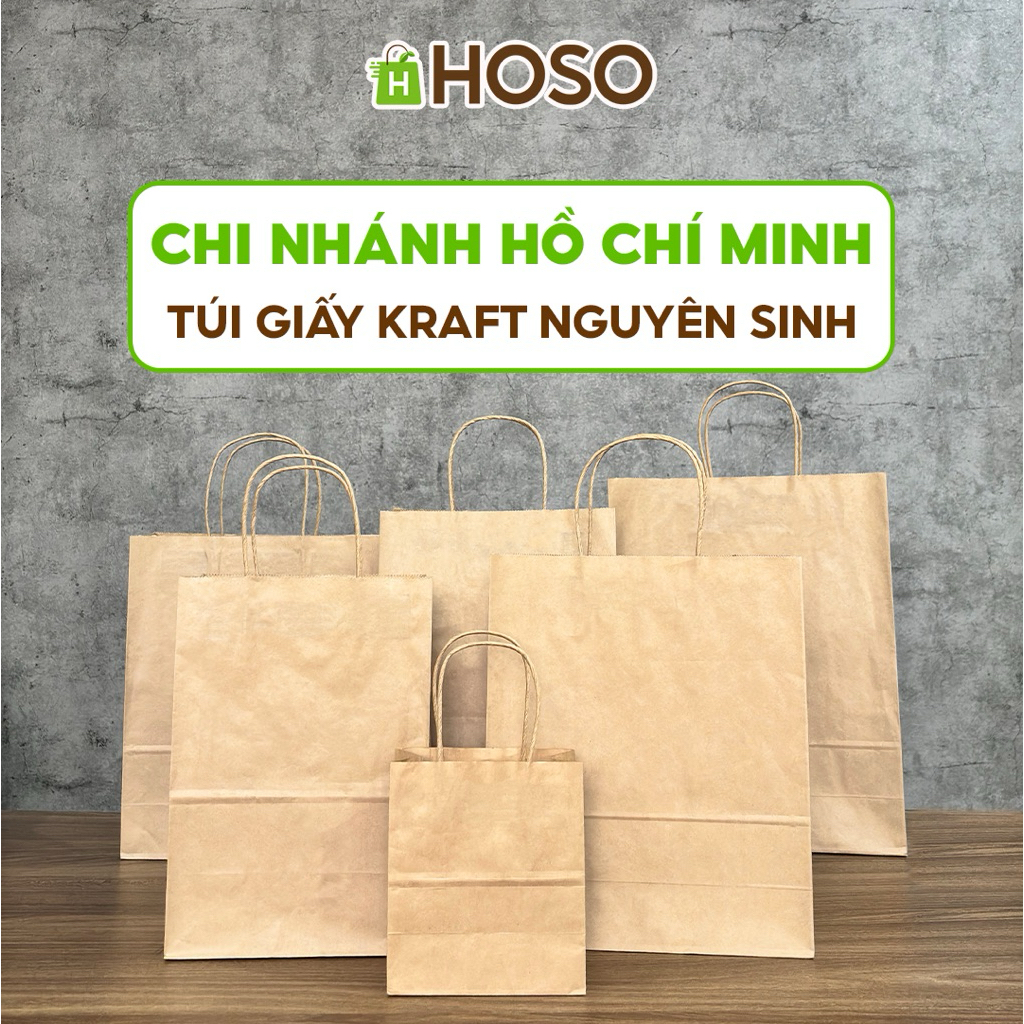 [In theo yêu cầu] [Set 10 Túi] Túi giấy Kraft xi măng Nhật Bản chất lượng cao, Túi giấy xi măng đóng gói đồ ăn quà tặng