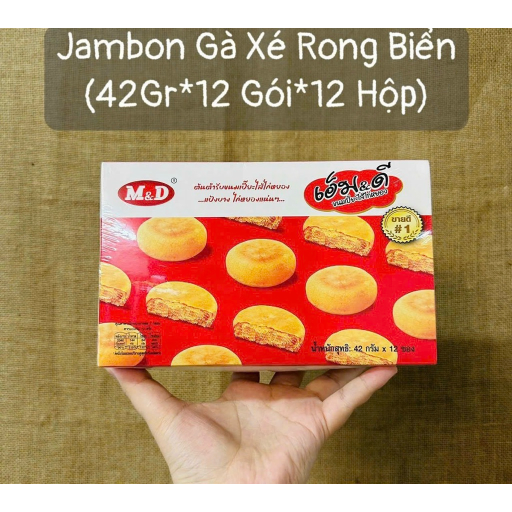 Bánh chà bông gà jambon trứng muối M&D Thái Lan (1 hộp 550gr)