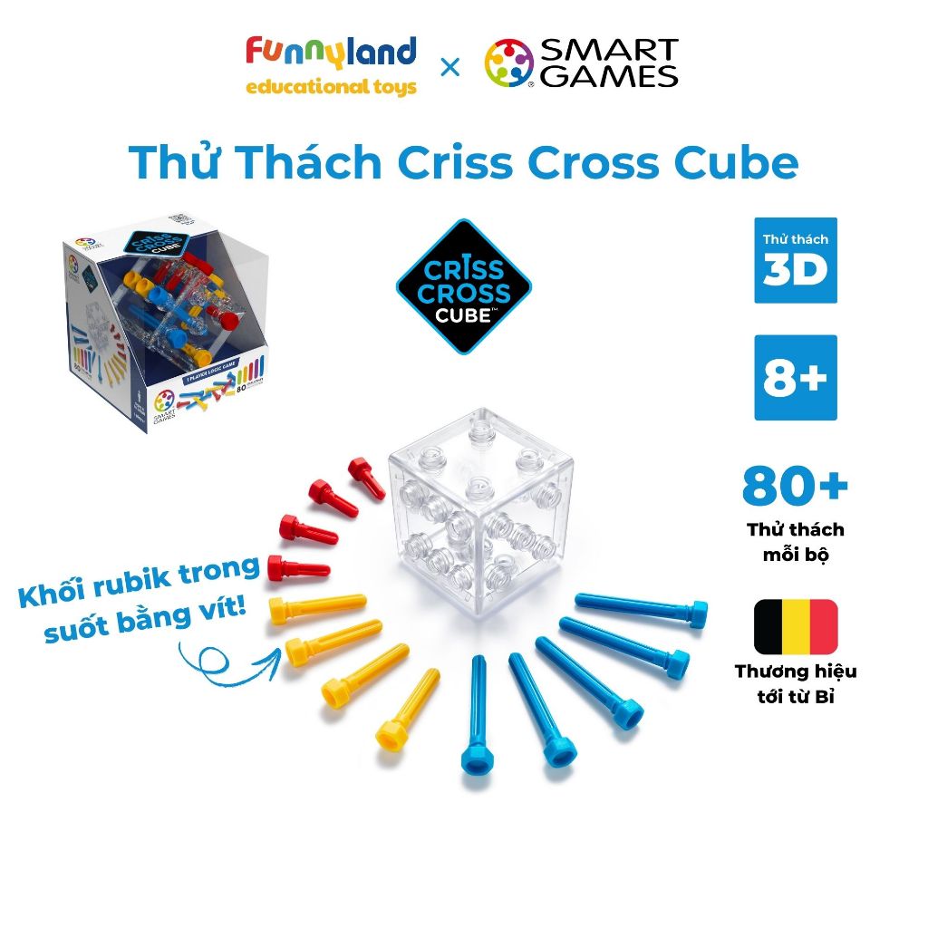 Đồ chơi trí tuệ Smartgames Thử Thách Criss Cross Cube