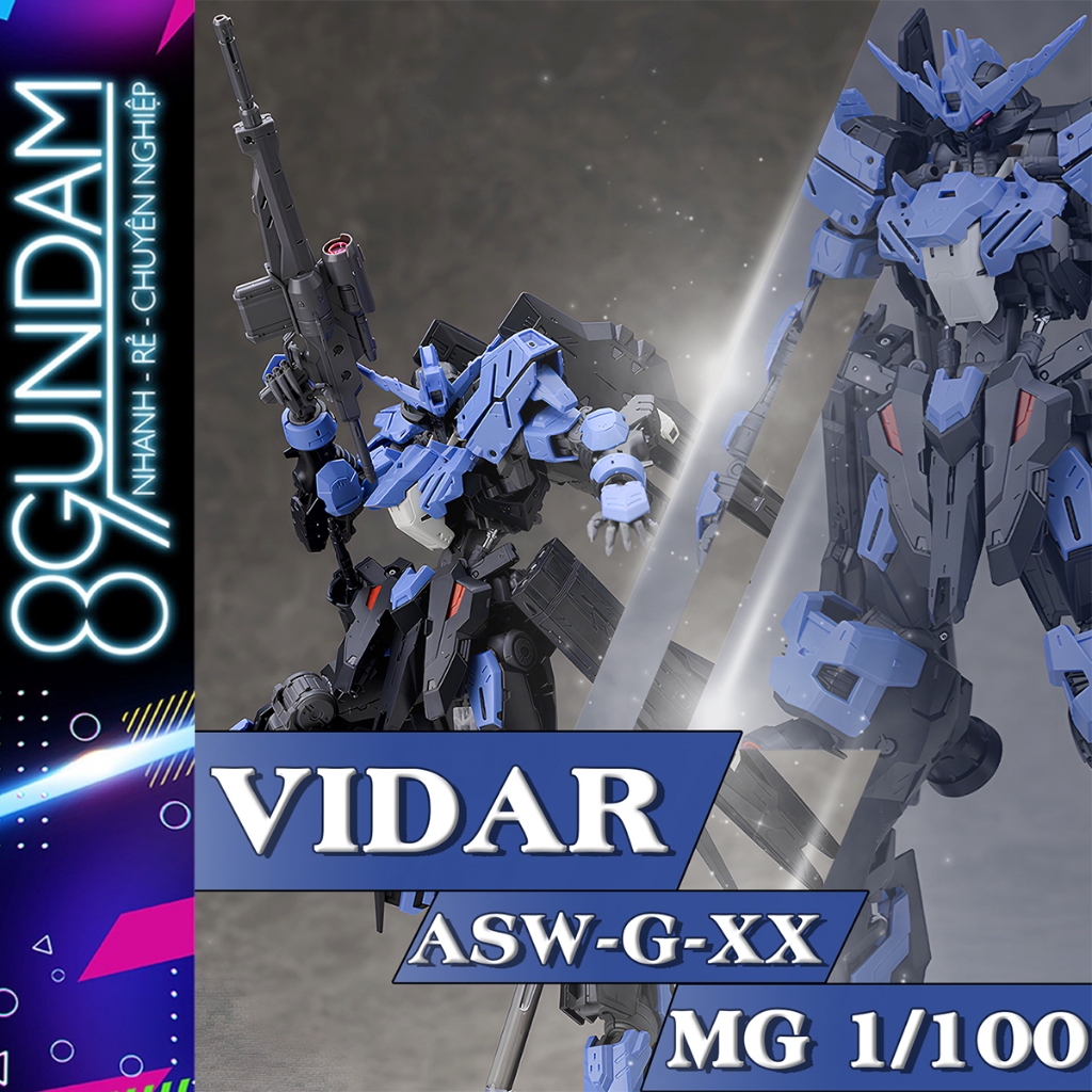 [CÓ SẴN] Mô Hình Lắp Ráp MG 8801 Vidar Fighter ver.GK Tiger Model (tặng base, decal nước & effect mắt)