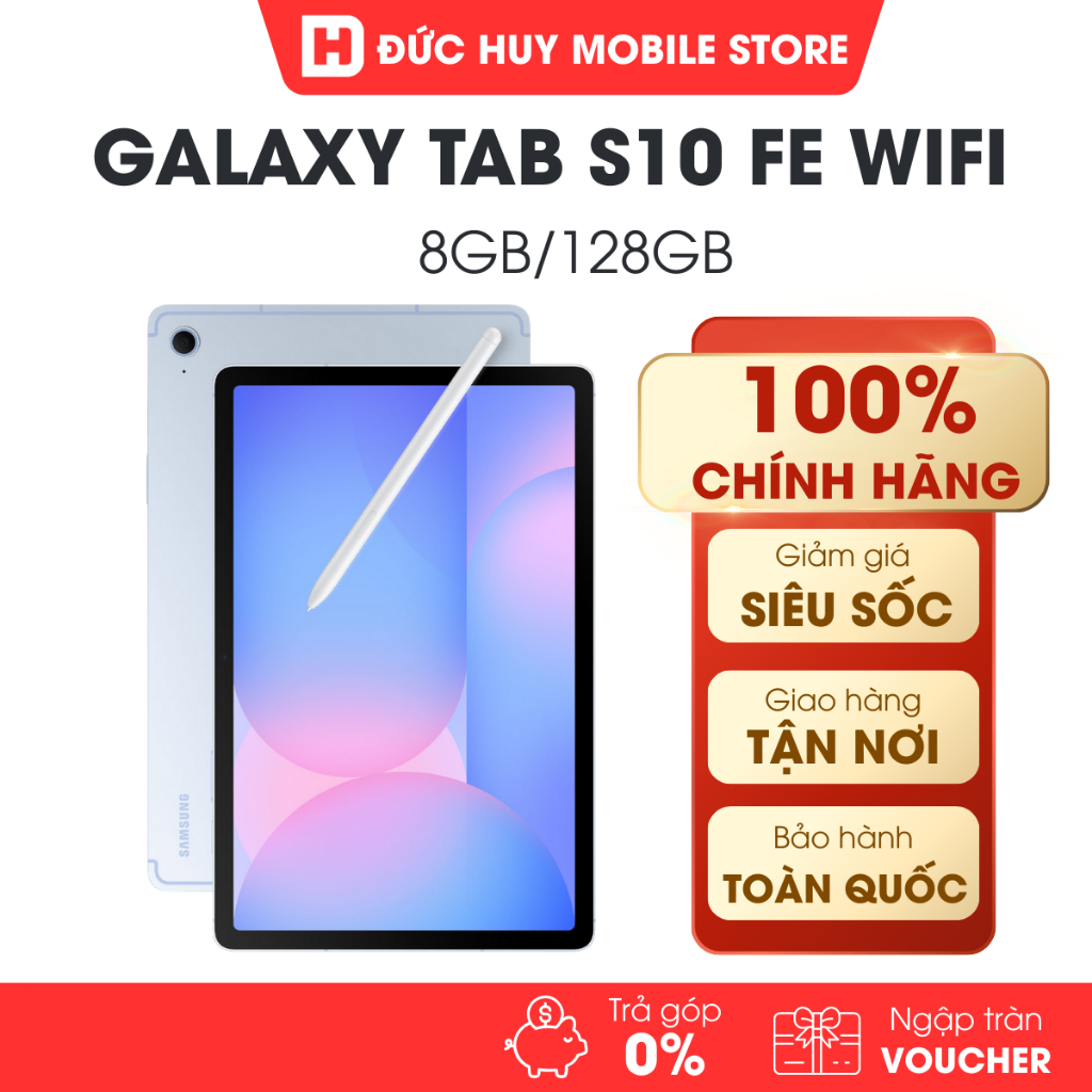 { Kích T7 - Full VAT } Máy Tính Bảng Samsung Galaxy Tab S10 FE WiFi 8GB/128GB Chính Hãng