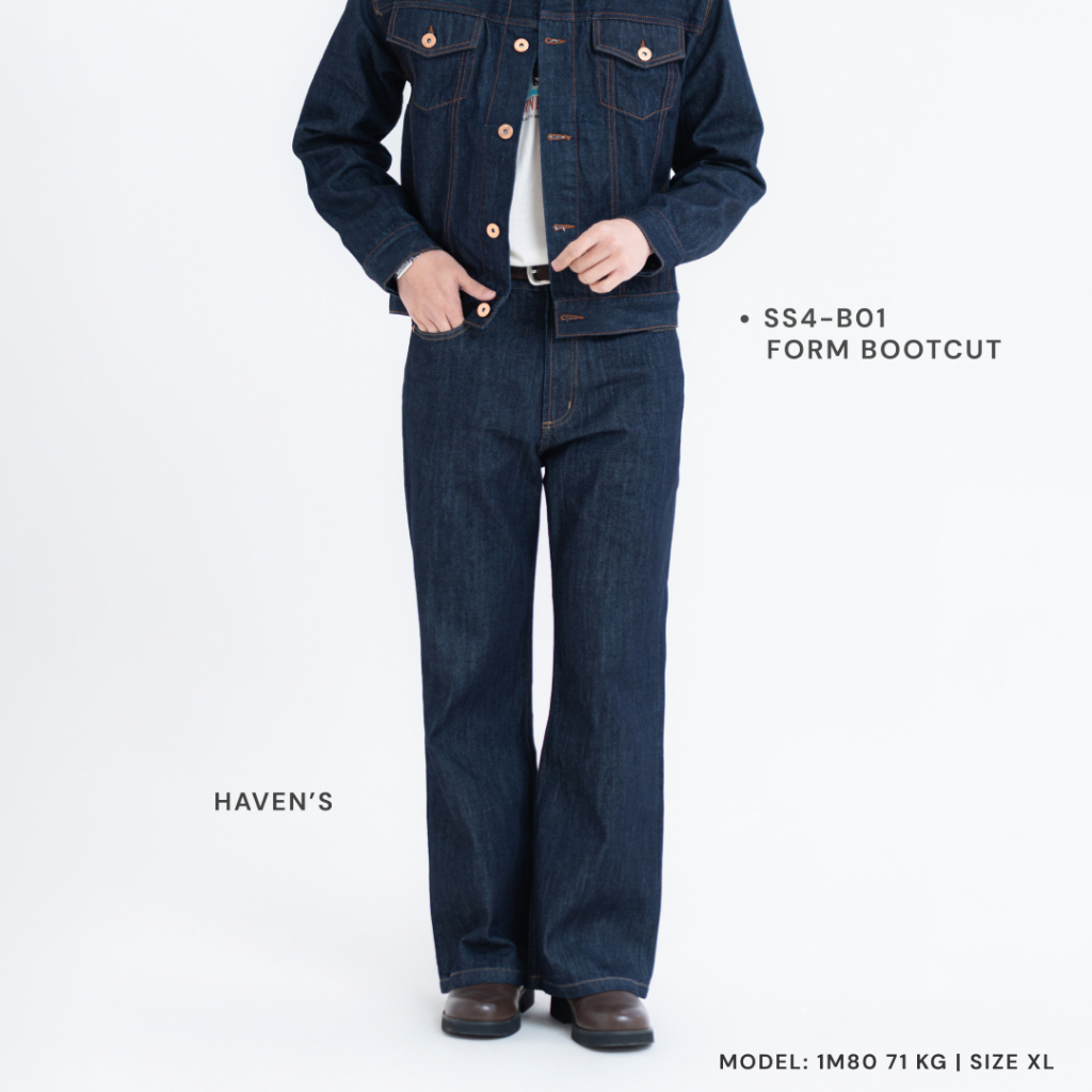 [SS4-B01,B02,B05,B06,B07] QUẦN JEANS NAM FORM BOOTCUT MÀU RAW DENIM VỪA VẶN THOẢI MÁI, CHÁT LIỆU 95% COTTON