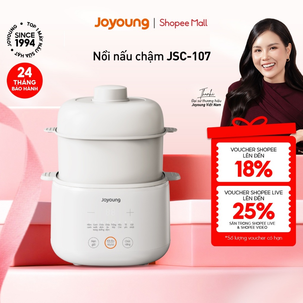 Nồi nấu chậm Joyoung JSC-107 (1L 1 thố sứ) / JSC-187 (1.8L 3 thố sứ)