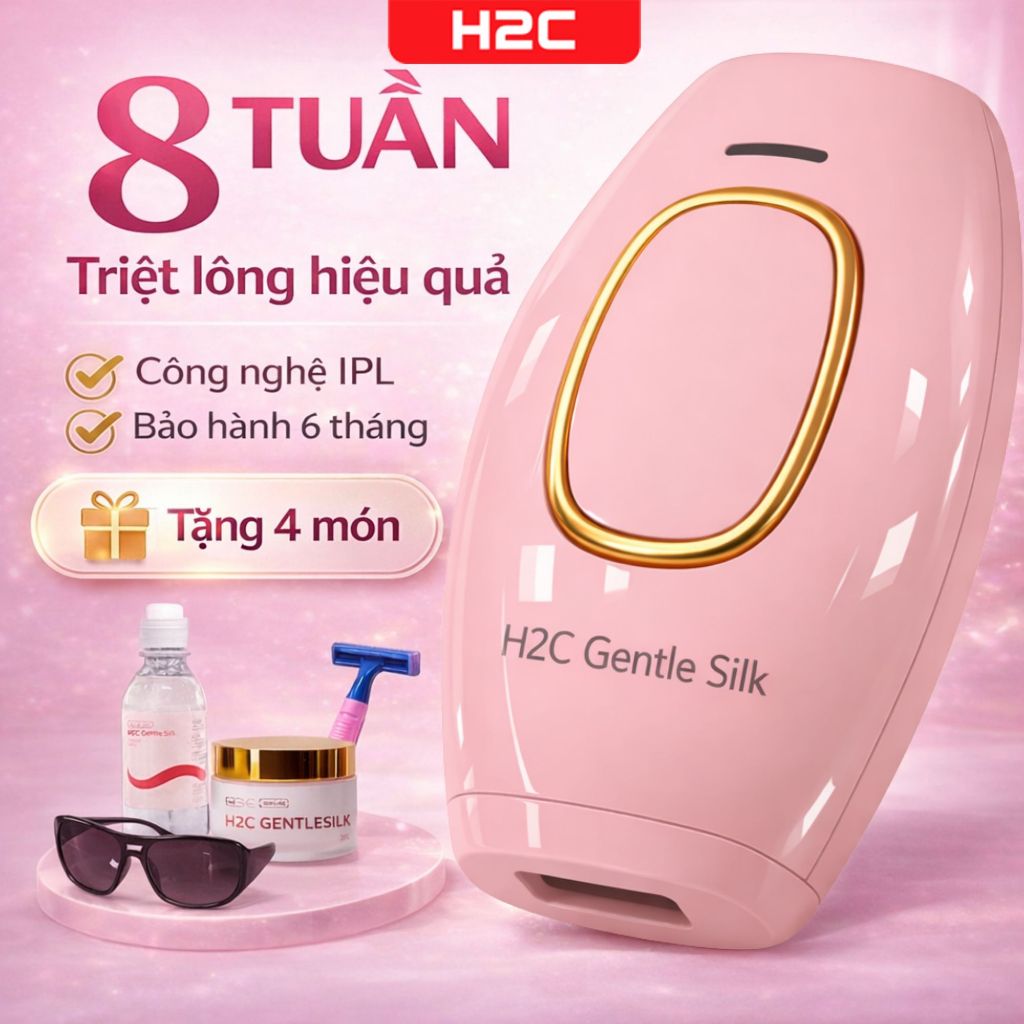 Máy triệt lông mini, Triệt lông vĩnh viễn 5 cấp công nghệ IPL H2C Geltlesilk