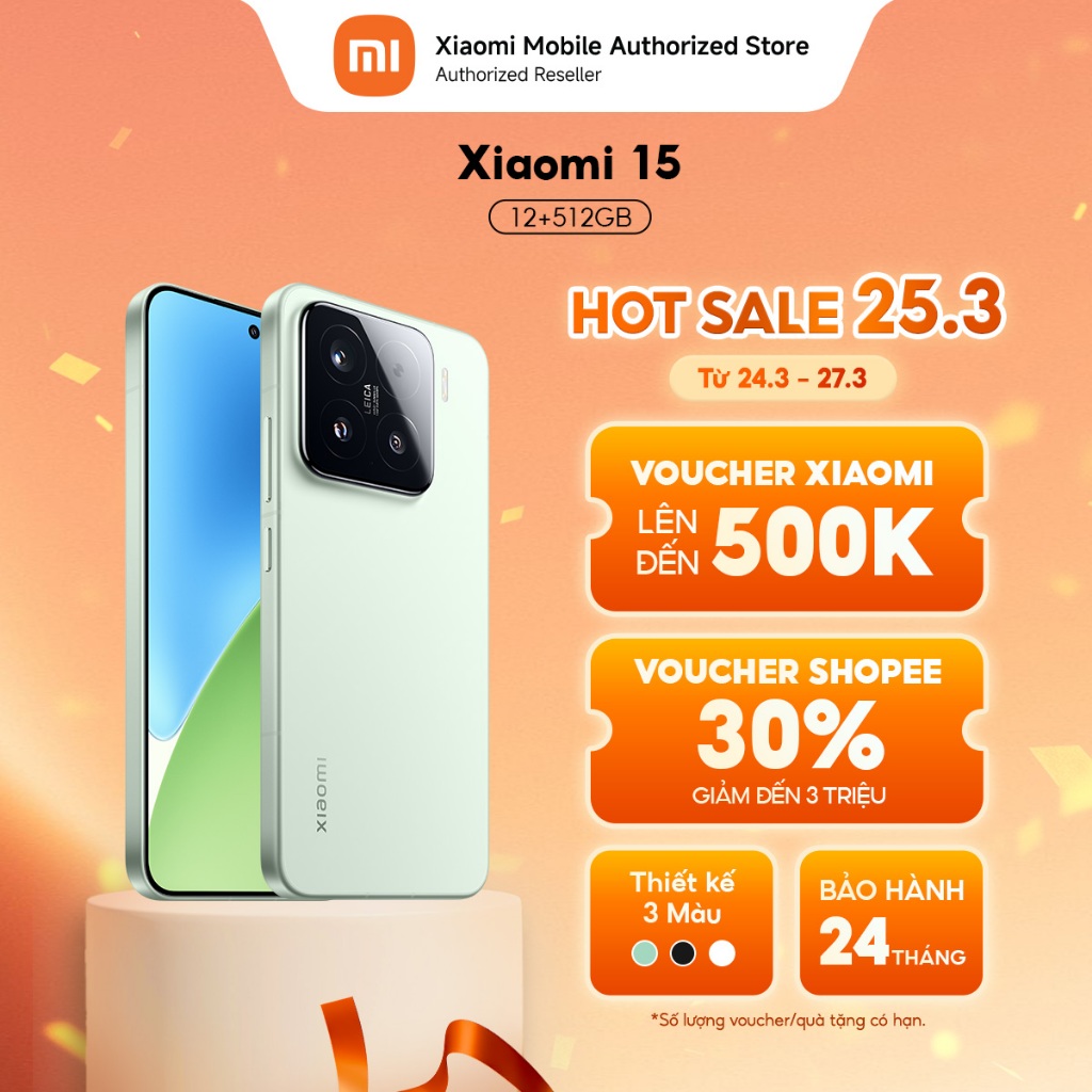 [Livestream] Điện thoại Xiaomi 15 (12+256GB |12+512GB) | 3 Camera Leica | Snapdragon 8 Elite