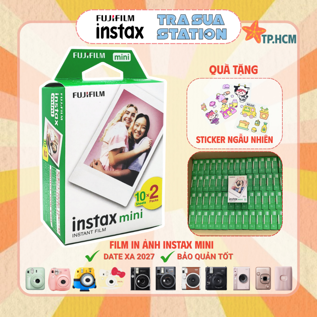 FILM INSTAX MINI date TẬN CHÂN TRỜI | phim viền cho Máy ảnh lấy ngay Instax Mini, EVO | Chính Hãng Fujifilm