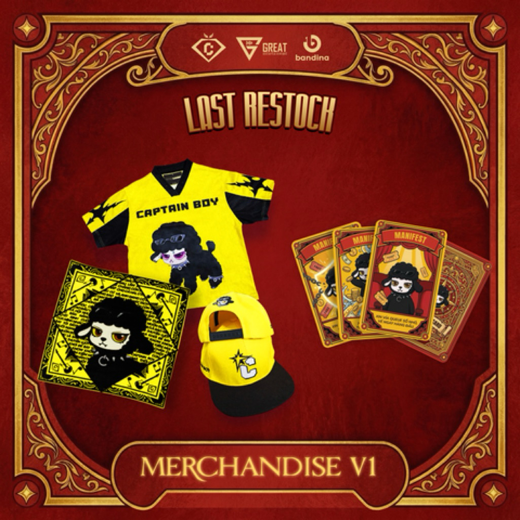 Merch Captain Boy - Khăn Bandana Captain, áo Captain, nón Captain, card Captain