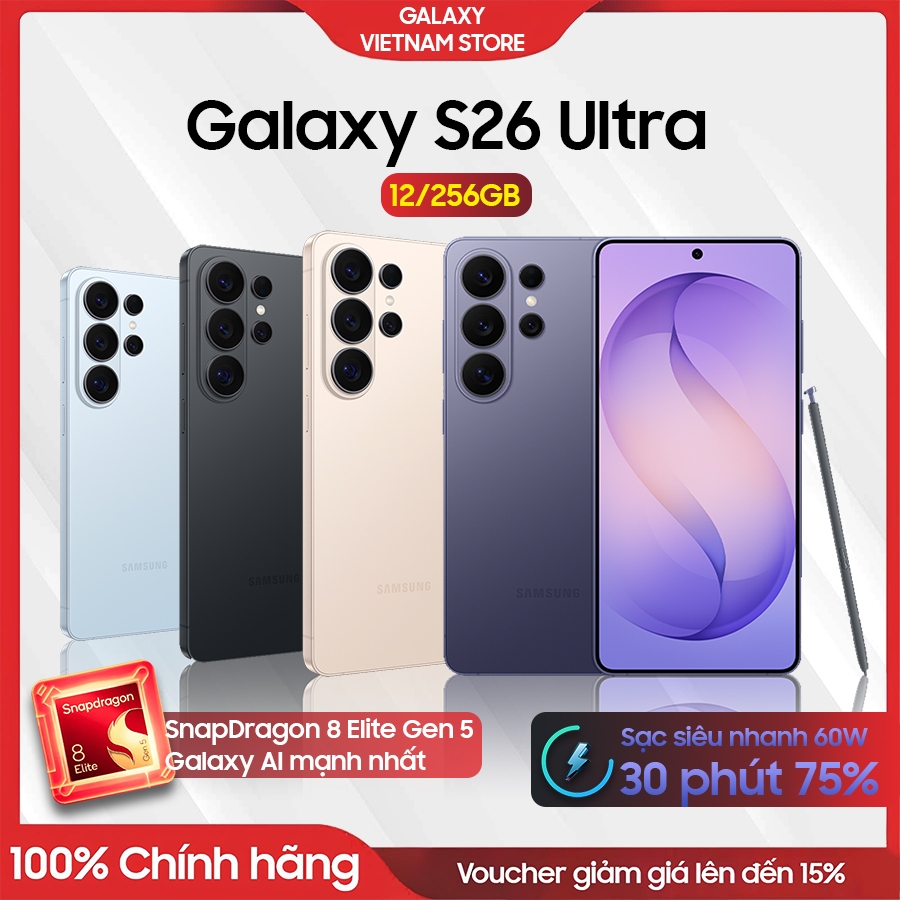 Kich T7 - Điện thoại Samsung Galaxy S26 Ultra 5G 12/256GB - Hàng chính hãng