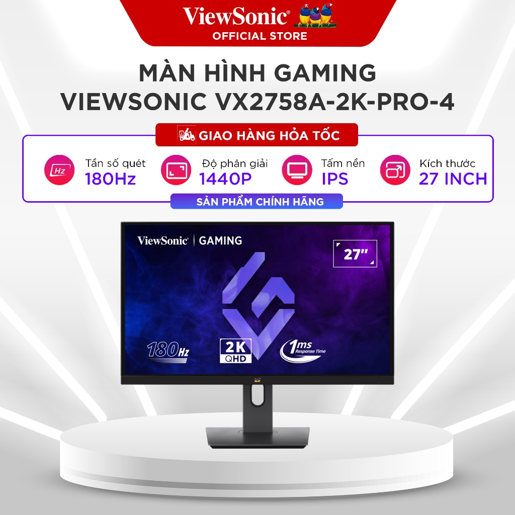 Màn Hình ViewSonic VX2758A-2K-PRO-4/ VX2758A-2K-PRO-3 (27inch/ 2K / IPS /180Hz-240Hz/1ms)