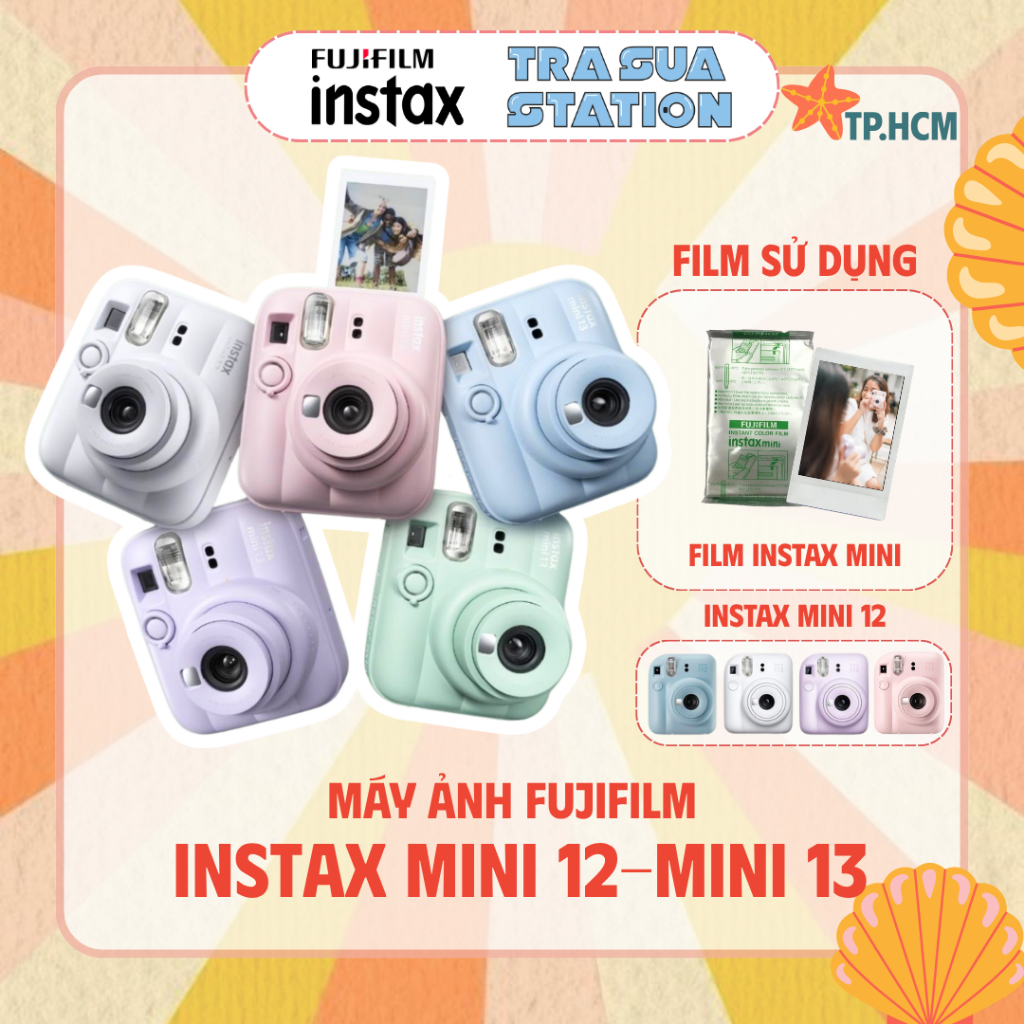 Instax Mini 12 - Mini 13 - Máy ảnh lấy ngay Fujifilm Chính hãng - Bảo hành 1 năm
