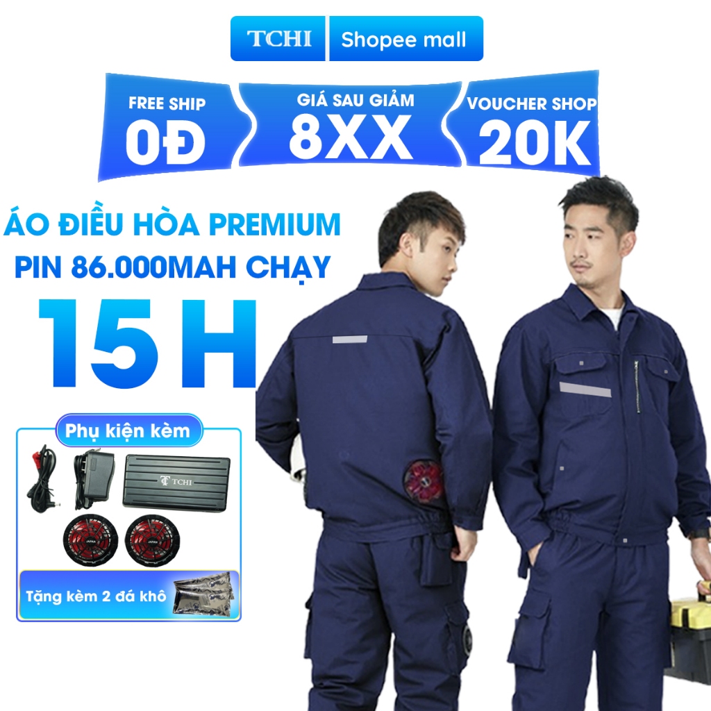 Áo Điều Hòa Tchi Cao Cấp Công Nghệ Nhật Bản Dung Lượng Lớn 86000mah Chống Nóng Tĩnh Điện Tốt