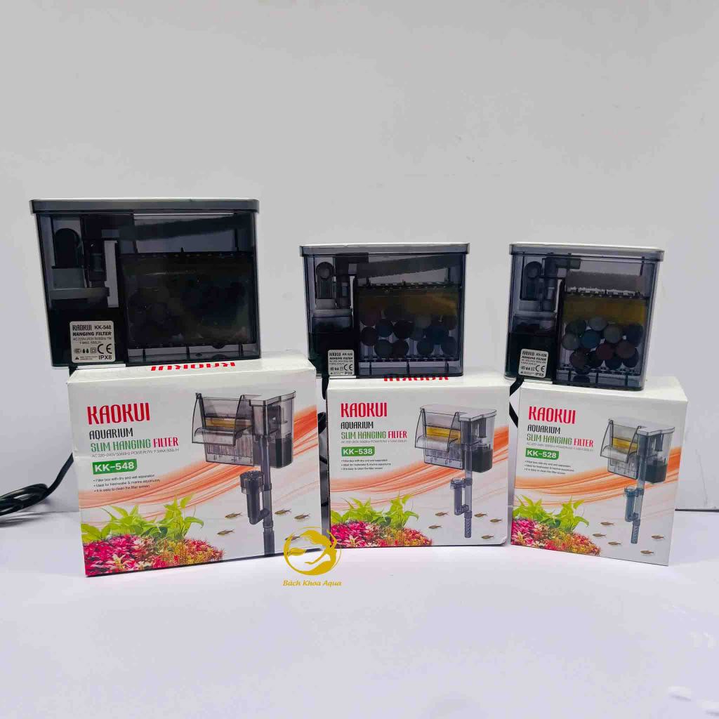 Lọc thác Kaokui KK-528 / KK-538 / KK-548 sẵn vật liệu lọc cho bể cá nhỏ
