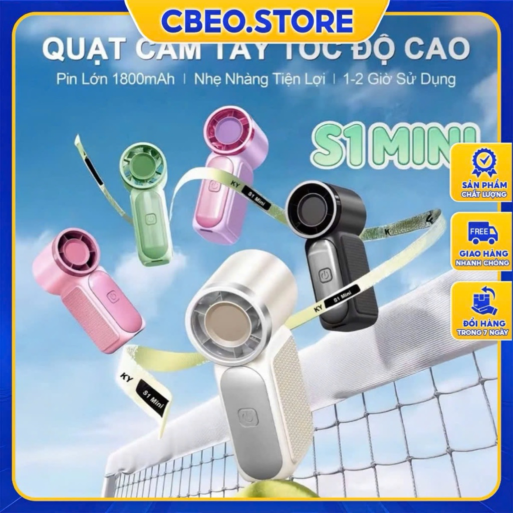 Quạt X688 Tặng dây ,sạc Mini tốc độ cao, nhiều mức gió, làm mát nhanh, quạt tích điện X688 Nhiều Mẫu