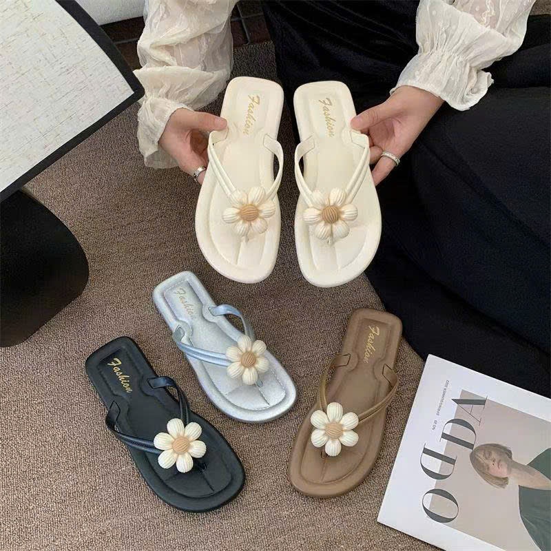 🌼 DÉP NỮ HOA 5 CÁNH ĐẾ ÊM HOT TREND – DÉP KẸP NỮ HÀN QUỐC SIÊU XINH 🌼