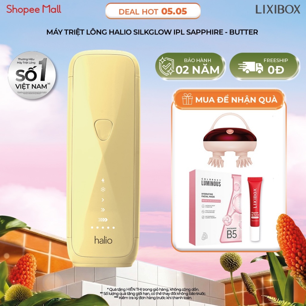 [SPLIVE - MỚI] Máy Triệt Lông Halio SilkGlow IPL Sapphire Cooling Hair Removal Device