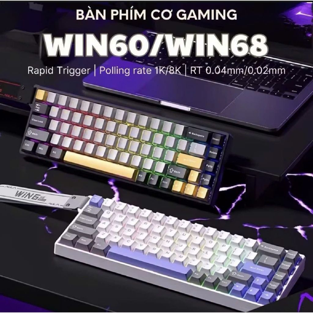 BÀN PHÍM CƠ - AULA WIN 60 He / WIN 68 He/ Hero 68 He/ Mini 60/ Leobog A80RT/ Rapid Trigger