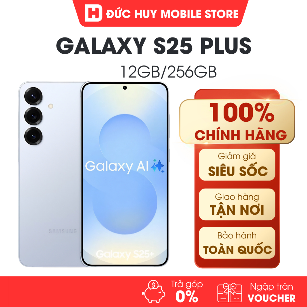 { Kích T6 } Điện Thoại Samsung Galaxy S25 Plus 5G 12GB/256GB Chính Hãng