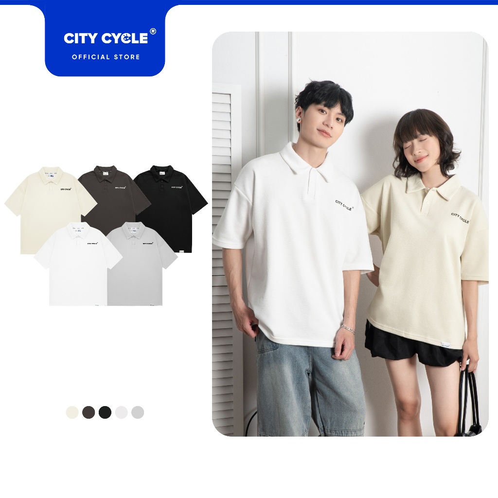 Áo thun polo nam nữ phông có cổ bẻ trẻ trung Local Brand Chính Hãng City Cycle Áo Polo Oversize Lazy