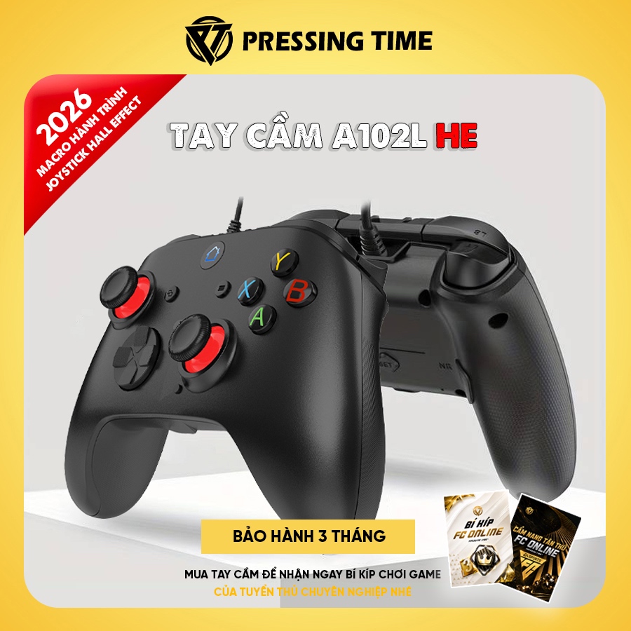 Tay Cầm Chơi Game A102L HE - Joystick Hall Effect Chống Trôi, Analog 360 độ, Macro