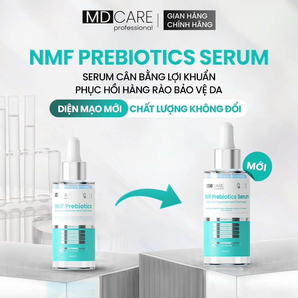 [CHÍNH HÃNG] Serum Cân Bằng Lợi Khuẩn Và Phục Hồi Hàng Rào Bảo Vệ Da MD CARE NMF Prebiotics 30ml