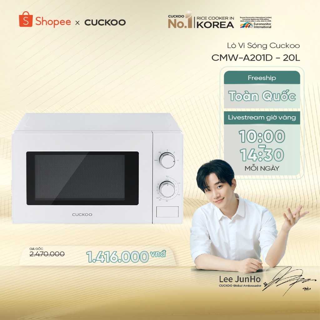 Lò vi sóng Cuckoo 20 lít CMW-A201D - Hàng chính hãng - Chất lượng Hàn Quốc