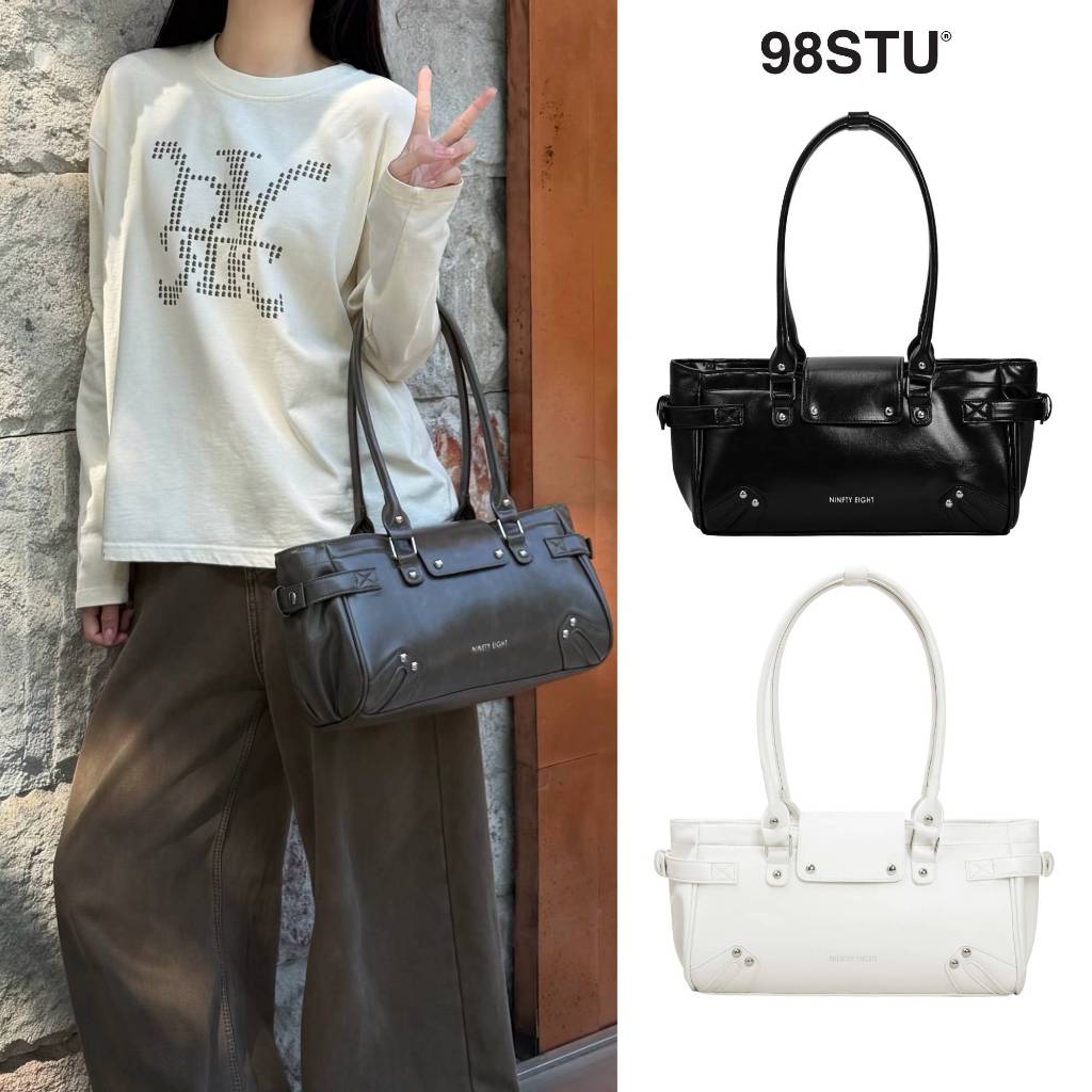 Túi đeo vai cầm tay 98stu Local Brand Chính Hãng Buckle Bag da cao cấp 4 màu