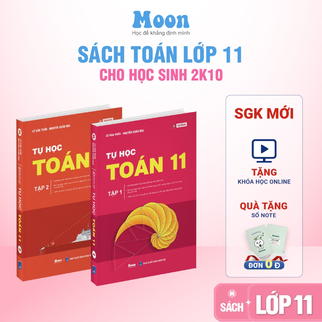 Combo Sách Tự học Toán học lớp 11 bản 2026 (2 tập) chương trình mới dành cho 2k10 | Sách ID