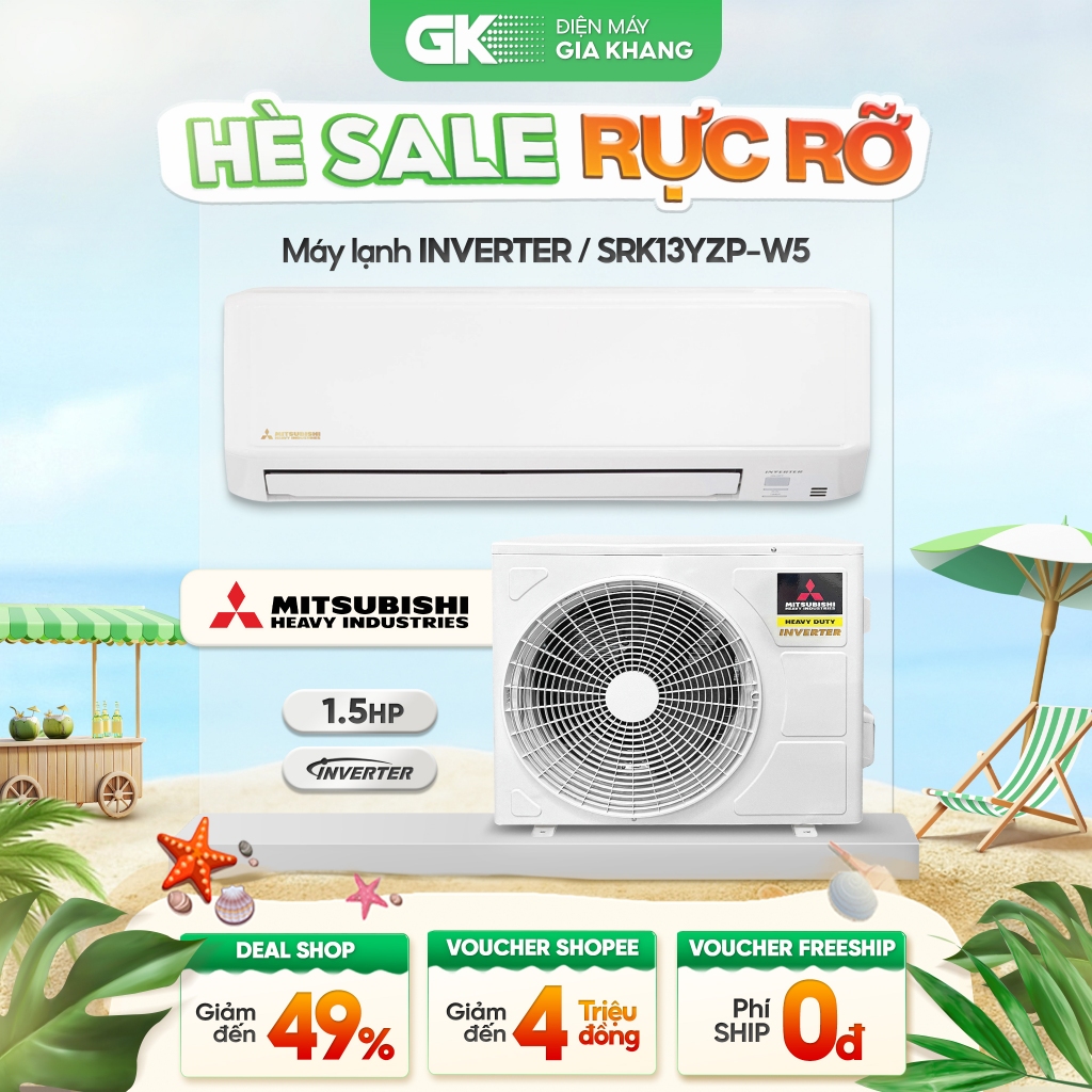 SRK13YZP-W5 - Máy Lạnh / Điều Hòa Mitsubishi Heavy Inverter 1.5 HP SRK/SRC13YZP-W5 [Toàn Quốc]{GIẢM 10%}