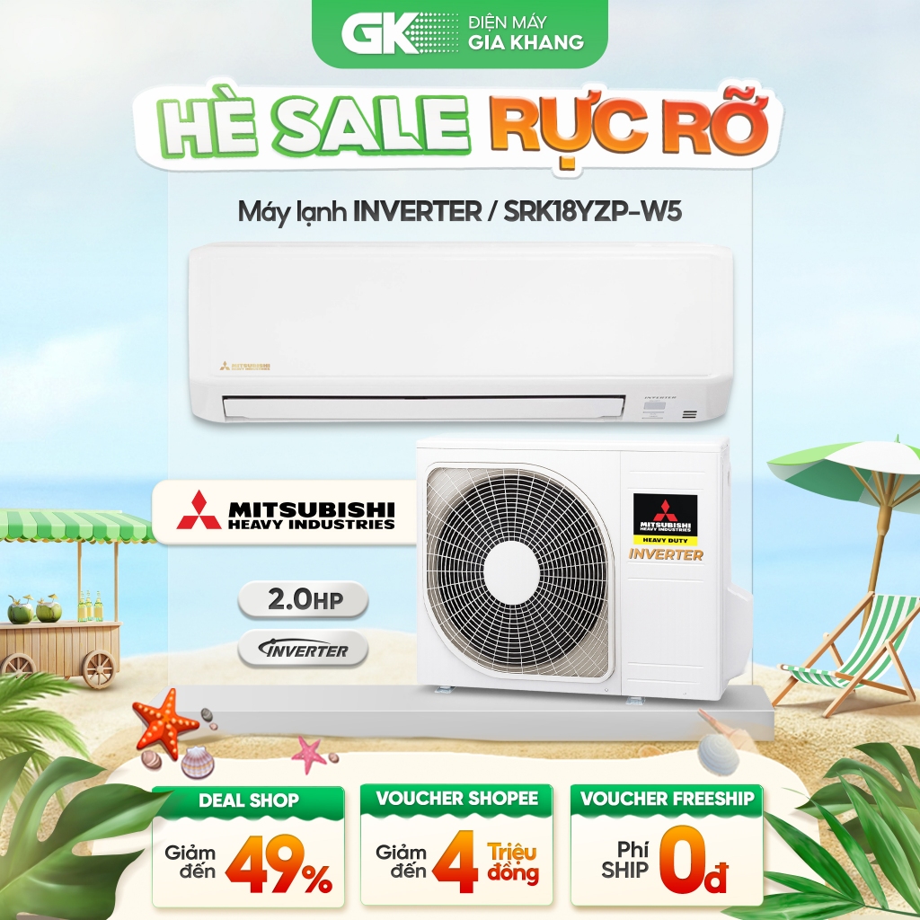SRK10YZP-W5 | SRK13YZP-W5 | SRK18YZP-W5 Máy Lạnh Mitsubishi Heavy Inverter [Freeship HCM]