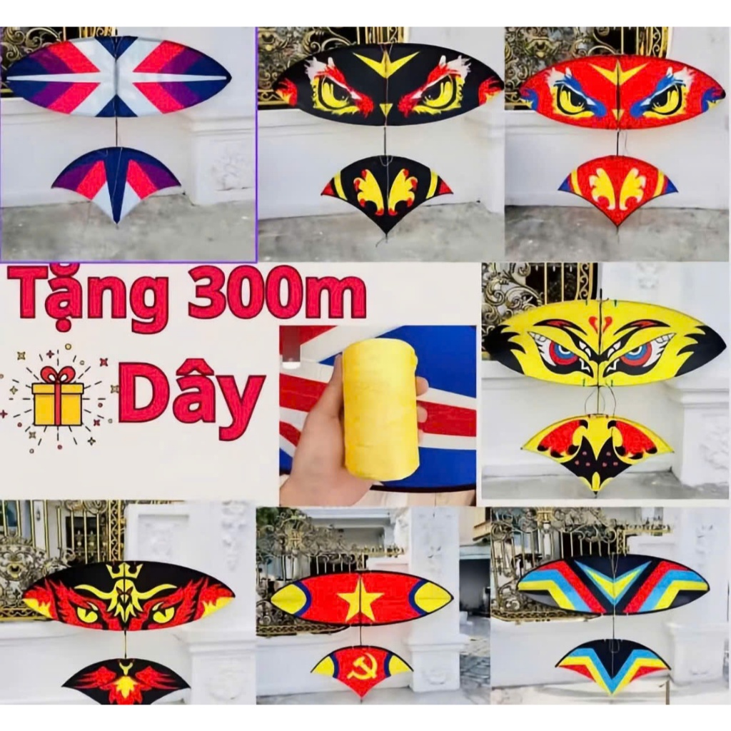 Diều Lắp Ghép 1m7 Tặng 300m Dây Dù China Cao Cấp,Sẵn Dây Nèo Hoàn Thiện-Diều Sáo Đức Quang Vlogs