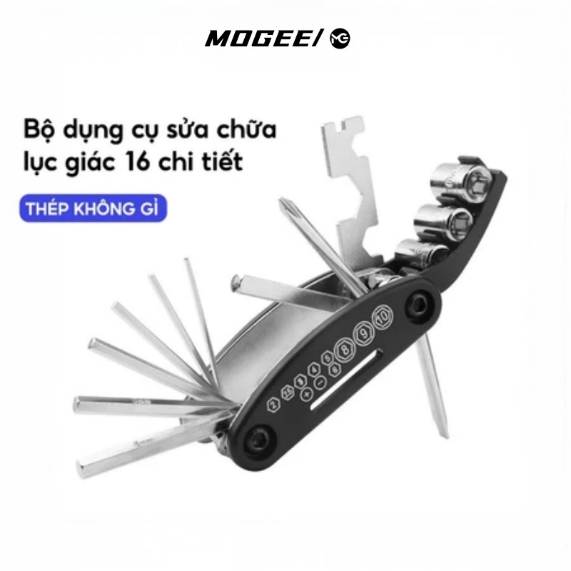 Bộ Lục Giác 16 Chi Tiết Sửa Chữa Xe Đạp Xe Máy Đồ Dùng Đa Năng Có Tua Vít Tiện Lợi Thép Không Gỉ