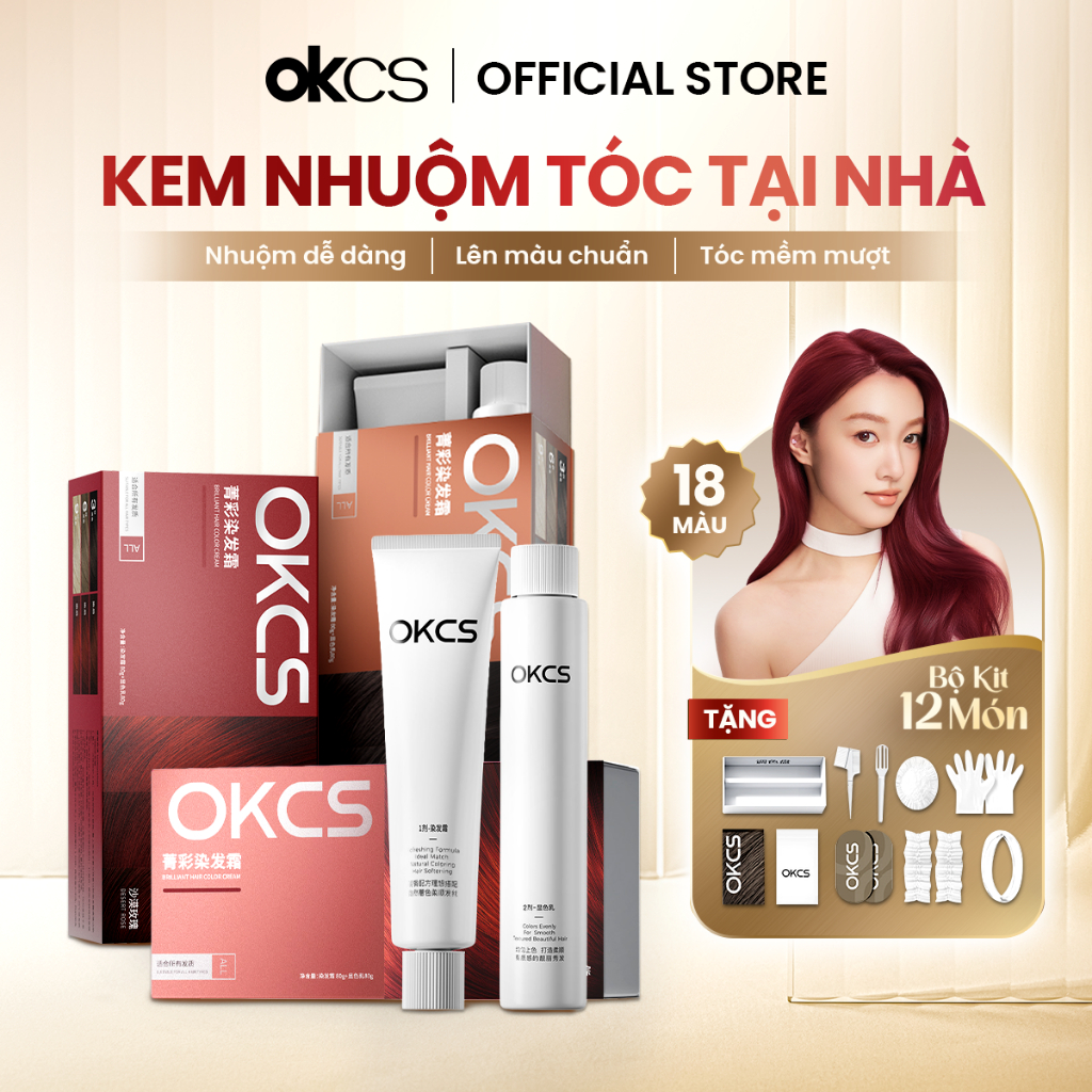 [Livestream] Kem nhuộm tóc tại nhà OKCS không cần tẩy lên màu đẹp chuẩn salon,an toàn cho tóc