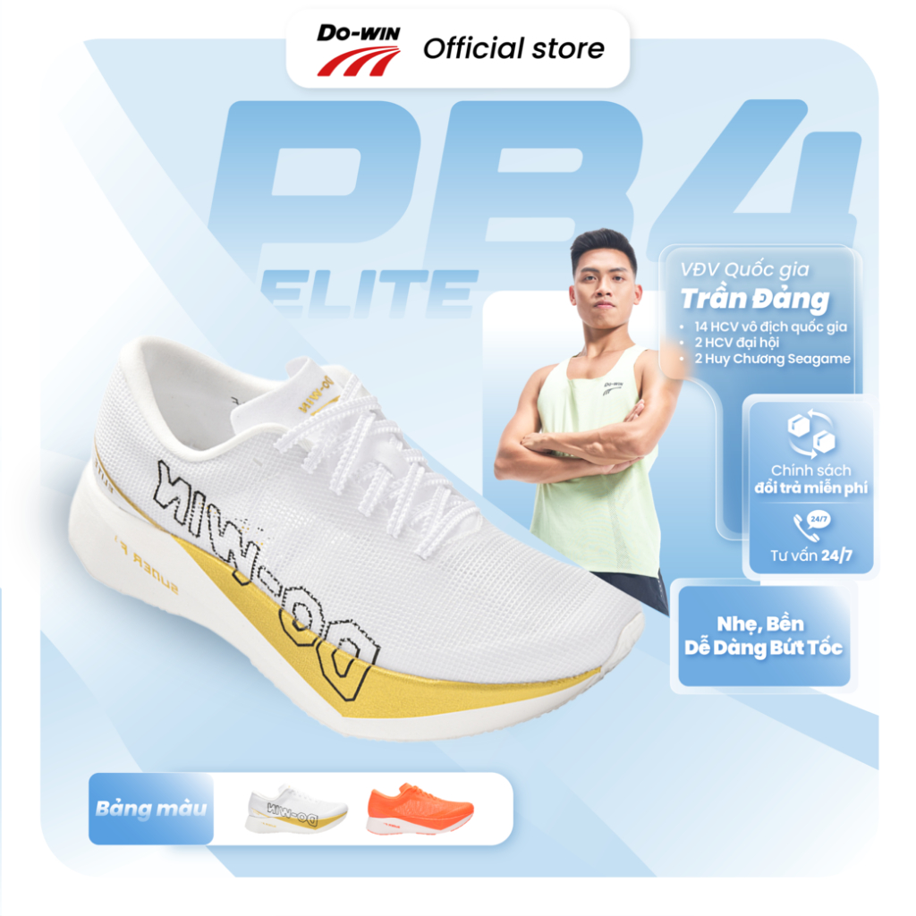 Giày thể thao chạy bộ nam nữ Do-win PB4 Elite Công nghệ Full Carbon mới nhất, nhẹ êm, hỗ trợ bứt tốc