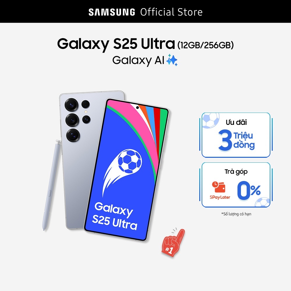 Điện thoại Samsung Galaxy S25 Ultra, Điện thoại AI, 256GB, Video camera đêm Nightography, S Pen đa nhiệm