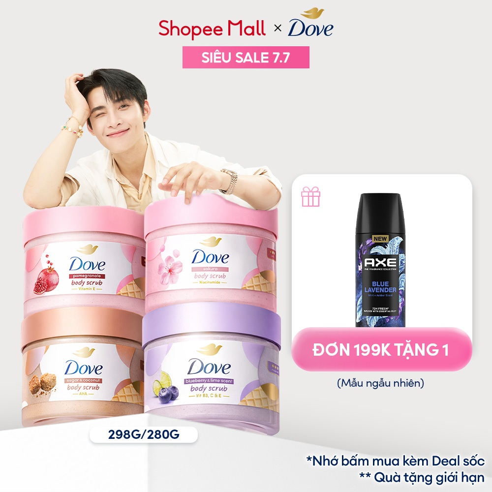 [CHÍNH HÃNG ĐỘC QUYỀN] Smoothie Tẩy Tế Bào Chết Body Dove Chăm Da Sáng Mịn 298g/280g