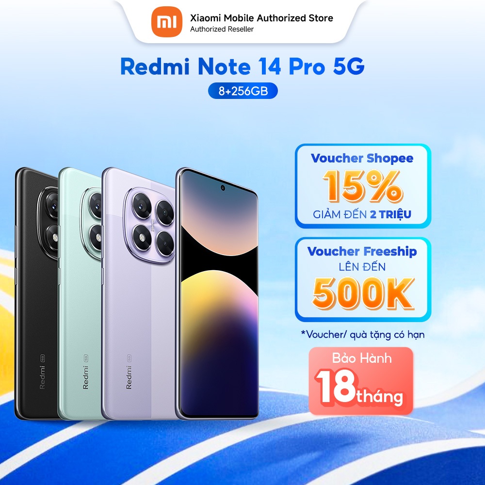 Điện thoại Redmi Note 14 Pro 5G (8+256GB) | Màn 6.67